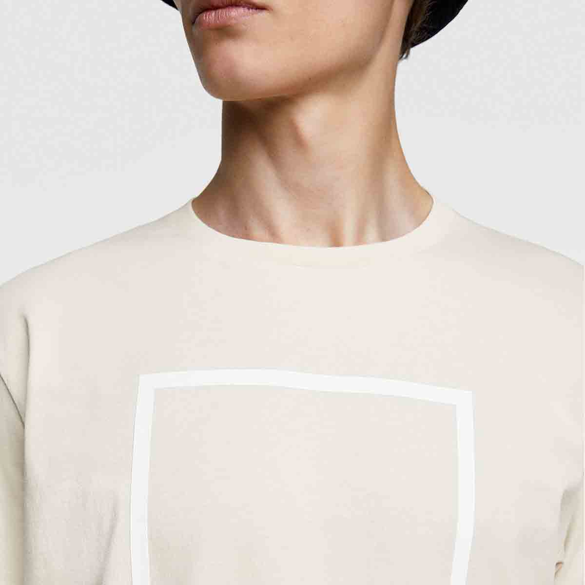 Cream Square Shirt - Ảnh 3